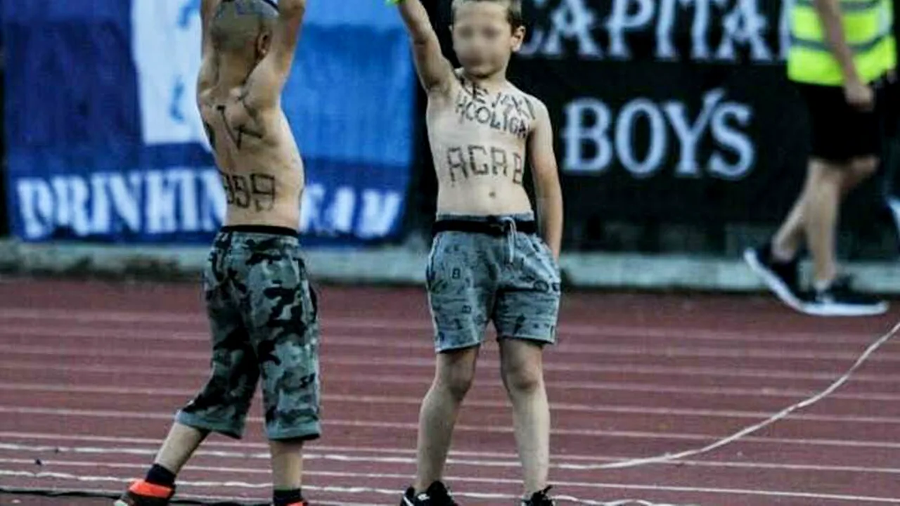 FOTO | Levski Sofia a fost amendată după ce un puști în vârstă de 10 ani a fost surprins făcând salutul nazist