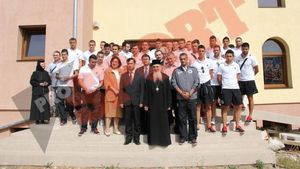 FOTO "U" Cluj, în meci cu cancerul!** Dulca și-a dus elevii la un Centru de Îngrijiri Paleative