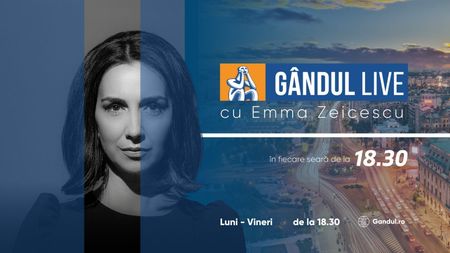 GÂNDUL LIVE cu Emma Zeicescu din 15 martie de la 18.30! De la 20.30 ai GÂNDUL NEWS – retrospectiva zilei în 5 minute!