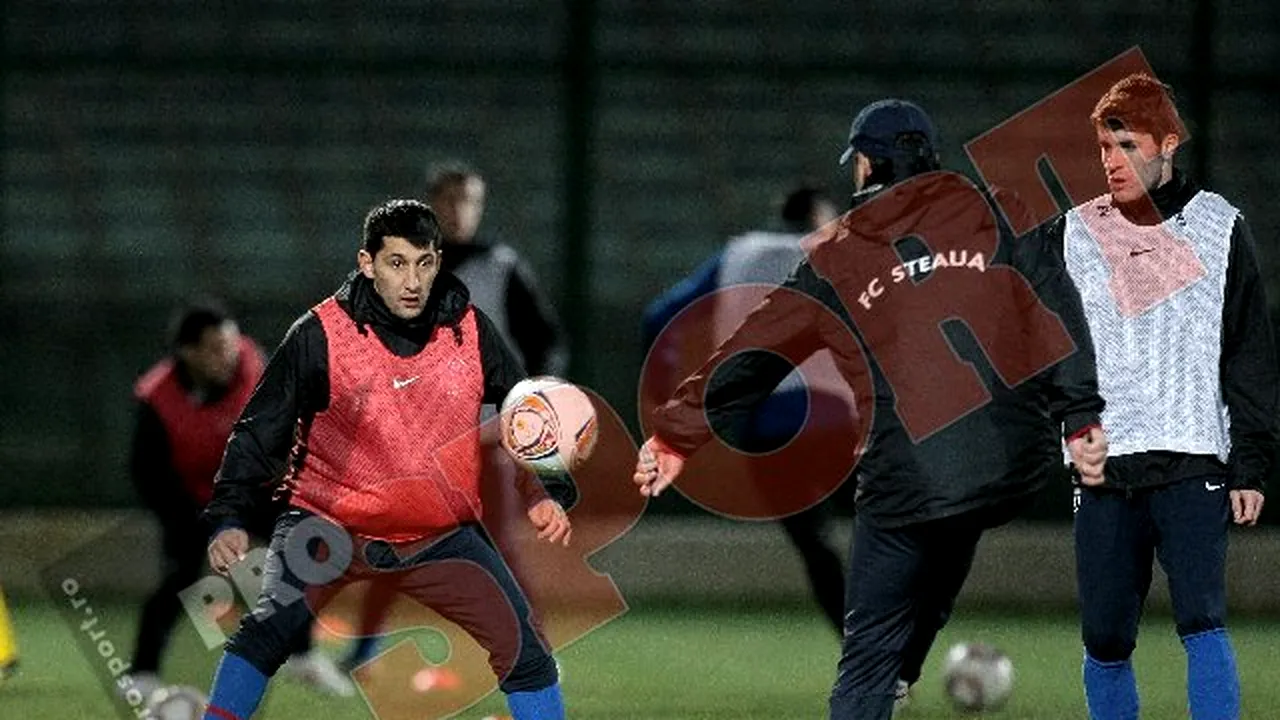 FOTO Nicio secundă de repaus!** Steliștii, puși la muncă de Ilie Stan după victoria cu Levski! Latovlevici, singurul care a lipsit din grup