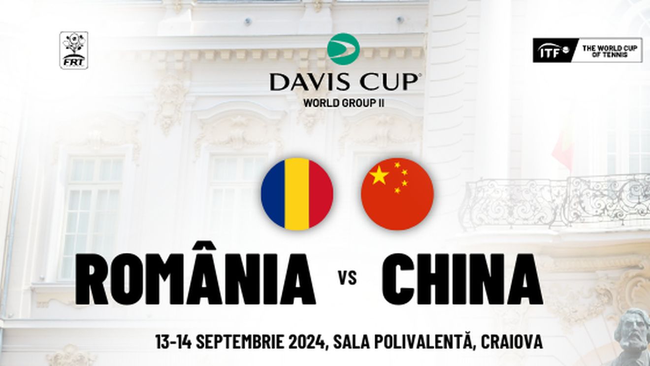 S-au pus în vânzare biletele la meciul de Cupa Davis, România – China. Interes sporit pentru primul astfel de eveniment găzduit de Craiova