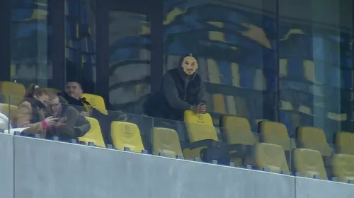 Zlatan Ibrahimovic a fost în tribune la FCSB – Hermannstadt pe Arena Naţională. Farsa anului în Superliga