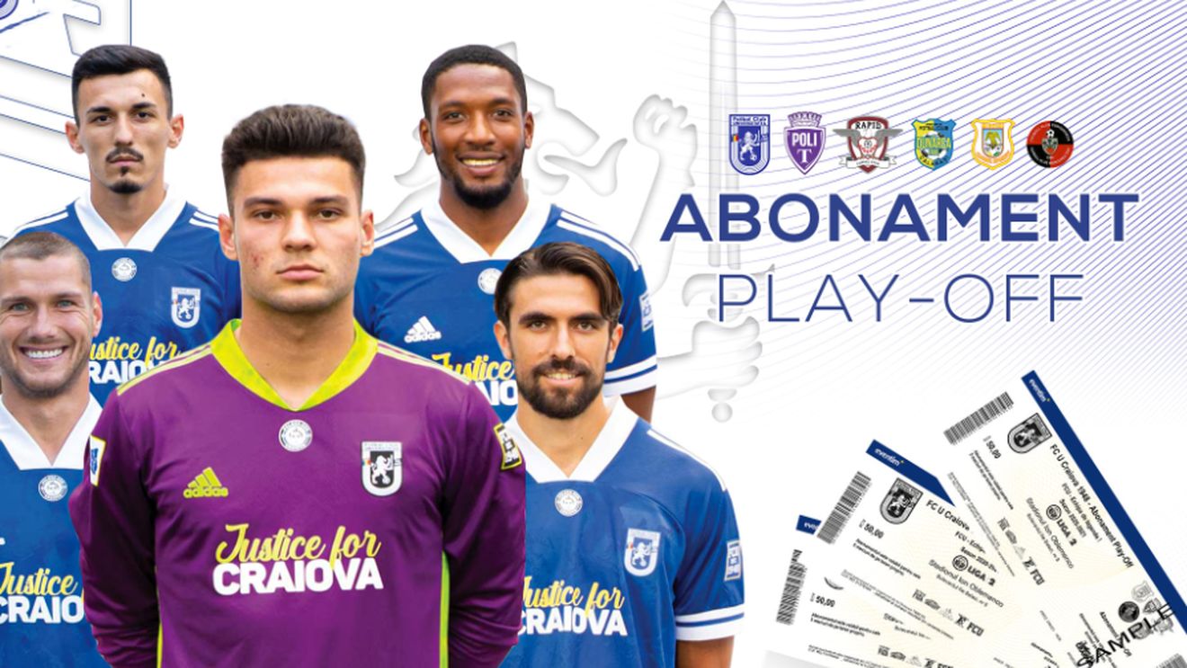 FC Universitatea Craiova pune în vânzare abonamente virtuale pentru meciurile din play-off pe care alb-albaștrii le vor disputa pe stadionul „Ion Oblemenco"