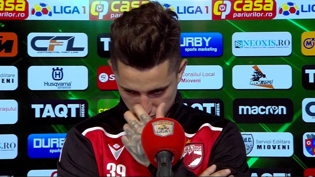 Steliano Filip, cu lacrimi în ochi după eșecul cu CS Mioveni. „E foarte dureros, îmi e rușine! Parcă e un coșmar!” A anunțat că vrea să plece de la Dinamo