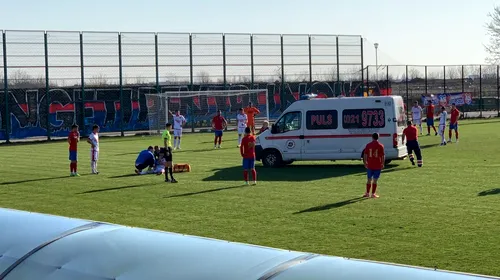 Panică la meciul Steaua – Dinamo 2! Un jucător a leșinat și a fost aproape de o tragedie: „Îl lăsați să moară pe teren?” Prima reacție a fotbalistului | FOTO&VIDEO EXCLUSIV