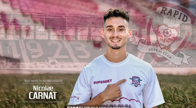 Rapid, încă un transfer important! Giuleștenii l-au adus pe Nicolae Carnat, campionul României: „Sper să ajungem în play-off!”