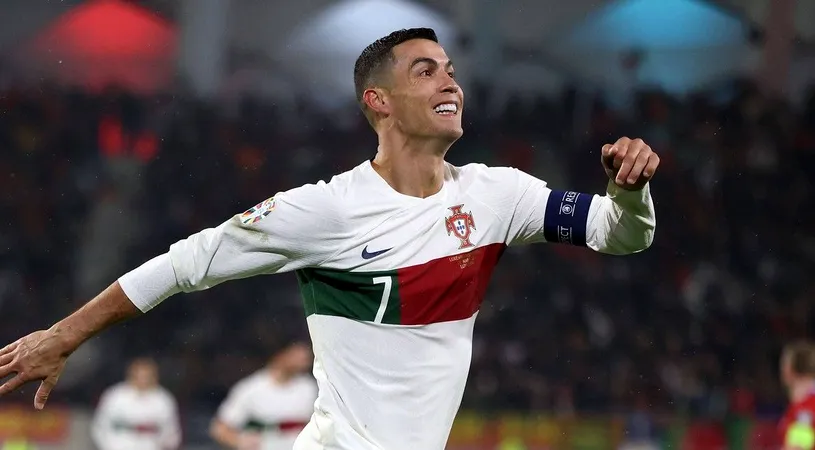 Ovidiu Hațegan i-a dat emoții lui Cristiano Ronaldo! Starul lusitan a înscris două goluri în Luxemburg - Portugalia, chiar sub ochii arbitrilor români