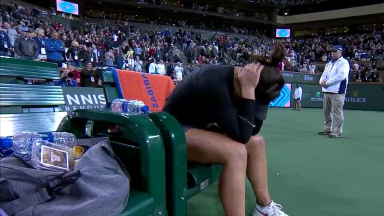 Reacția Biancăi Andreescu după ce s-a calificat în finala de Indian Wells: 