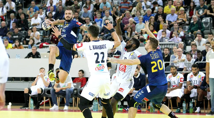 Doar 20 de minute vulturi! Handbaliștii români au cedat în fața campioanei mondiale Franța, 21-31, în preliminariile Campionatului European 2020
