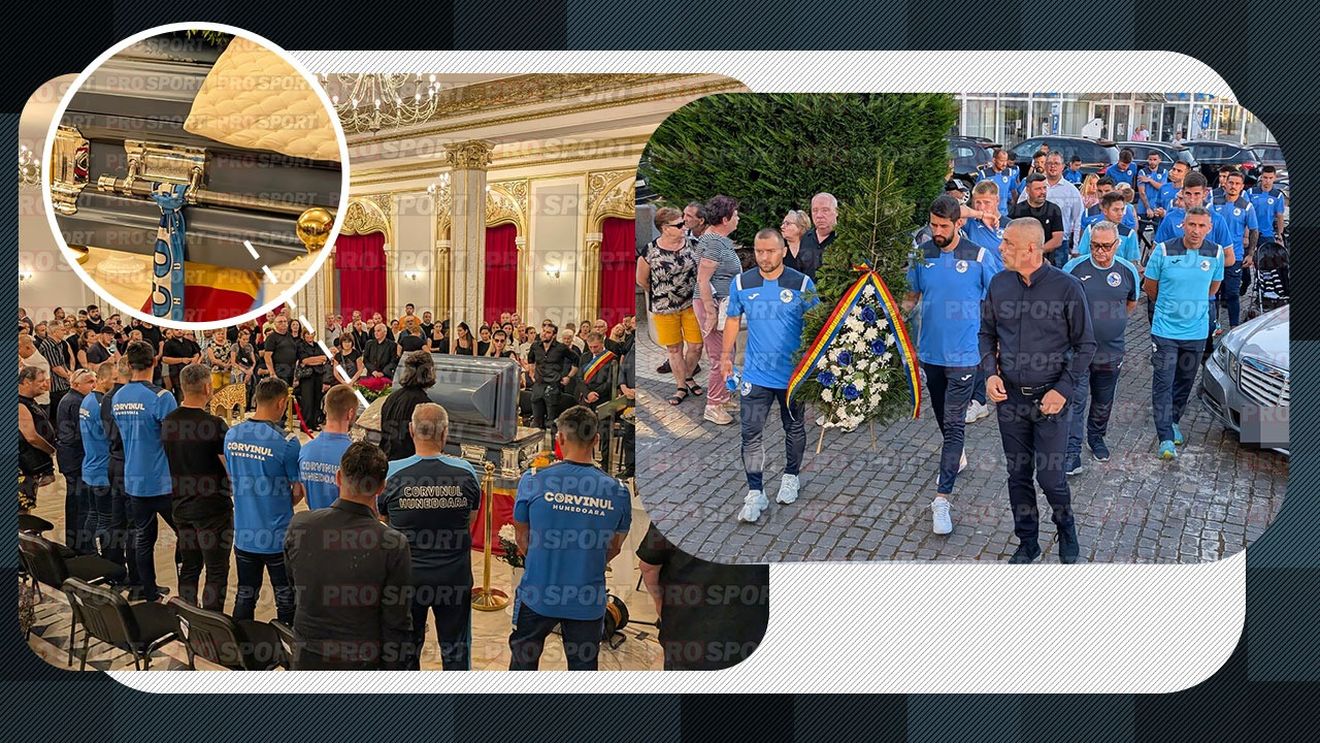Imaginile durerii de la Hunedoara! Rămasă fără cuvinte, soția lui Mihai Leu a fost consolată de sute de oameni: gestul fotbaliştilor de la Corvinul