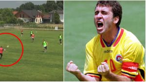 Talentul nu are vârstă! VIDEO Execuție FABULOASĂ‚ pentru Hagi, fără preluare! Golul reușit la antrenamente