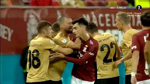 Gest golănesc al lui Gabi Tamaș, la partida Rapid - FC Voluntari! Fundașul și-a „pierdut mințile” de furie și trebuia eliminat