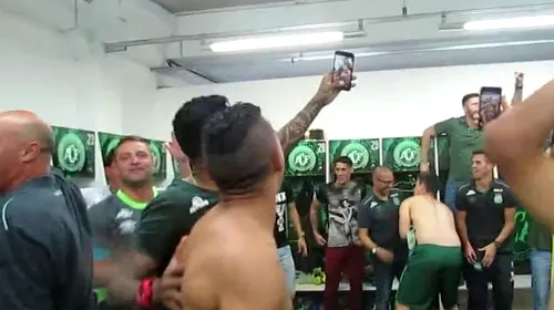 O imagine CUTREMURĂ‚TOARE! FOTO | Cum arată vestiarul Chapecoense după tragedia aviatică în care au murit 19 jucători. VIDEO În urmă cu doar 5 zile brazilienii sărbătoreau calficarea în finala Copa Sudamerica