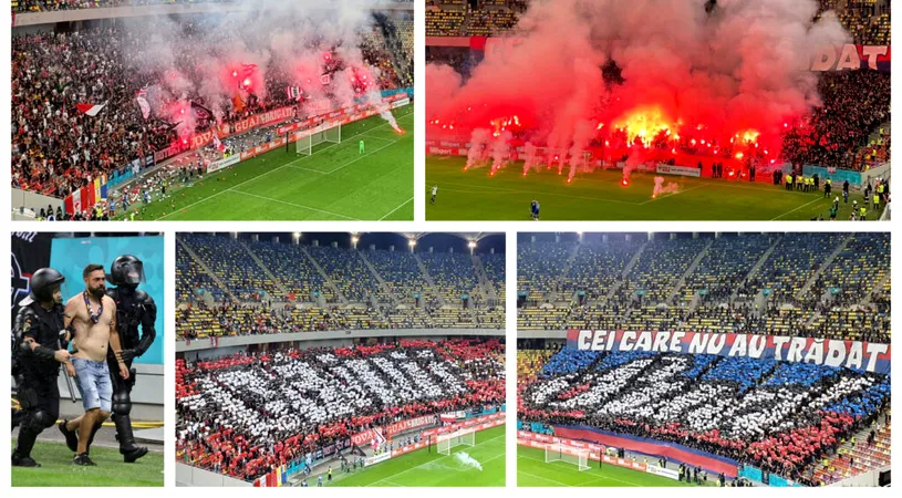 VIDEO și FOTO | Incidente pe Arena Națională! Ultrașii au început războiul înaintea derby-ului Dinamo – Steaua. UPDATE: Fanii ”militarilor” s-au bătut cu jandarmii la pauză