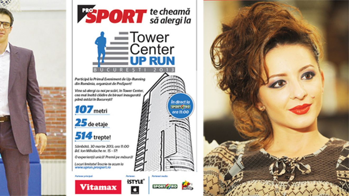 Stairway  to Heaven! Ana Brânză și Virgil Stănescu participă la concursul ProSport de urcat scări de la Tower Center, clădirea înaltă de 107 metri