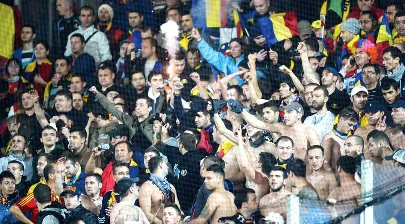 FOTO Golurile lui Budescu nu au contat! Banner INCREDIBIL afișat de fanii naționalei la meciul cu Feroe: mesaj TRANȘANT pentru FRF