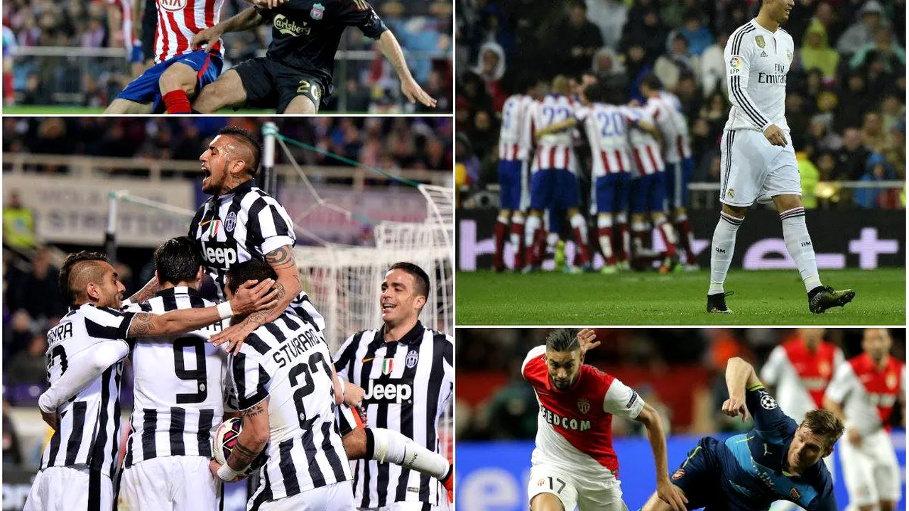 Champions League | Atletico - Real 0-0. Simeone și Ancelotti amână lupta decisivă pentru returul de pe Bernabeu. Juventus - Monaco 1-0. Vidal a adus victoria dintr-un penalty controversat