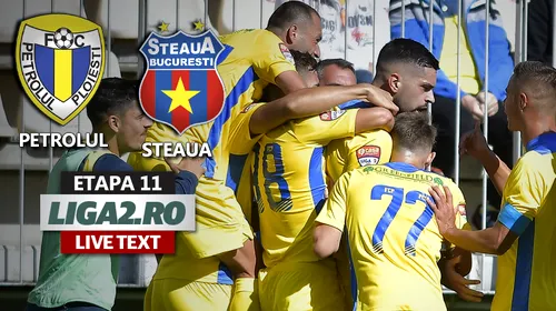 Petrolul câștigă derby-ul cu Steaua prin dubla golgheterului Diarra și își consolidează poziția de lider în Liga 2. ”Găzarii” și-au făcut limita de acasă și cu ”militarii”