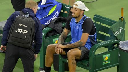 Durul Nick Kyrgios a izbucnit în lacrimi, pe teren, și s-a retras de la Indian Wells