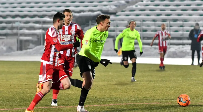 Sepsi Sfântu Gheorghe - CFR Cluj 0-1. Gabriel Debeljuh aduce victoria la -10 grade Celsius. Formația din Gruia o egalează pe FCSB în clasament