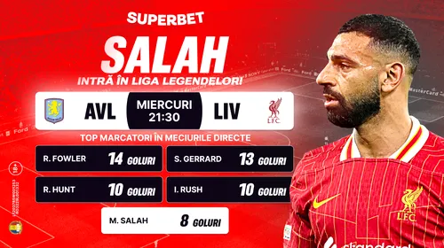 Alt meci magnific al lui Salah? Vezi Cotele Superbet atribuite superstarului egiptean înainte de Aston Villa – Liverpool. ADVERTORIAL