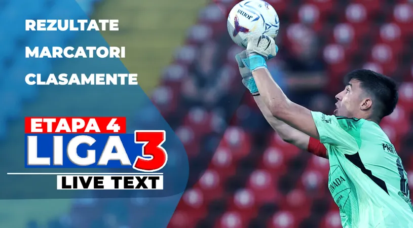 Etapa 4 Liga 3 | Noi pași greșiți pentru Unirea Alba Iulia și ACS Mediaș. Sepsi OSK 2 și CIL Blaj continuă victoriile pe linie. Scorul zilei, înregistrat de Viitorul Cluj