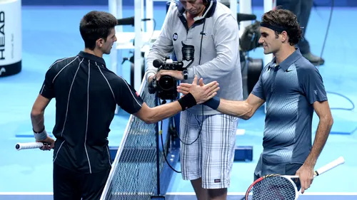 Victorie pentru Novak Djokovic în fața lui Roger Federer la Turneul Campionilor