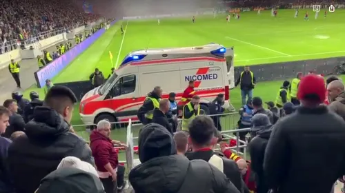 Momente de panică în galeria lui Dinamo! Paramedicii au intervenit de urgență pentru a ajuta un fan din PCH | VIDEO & FOTO
