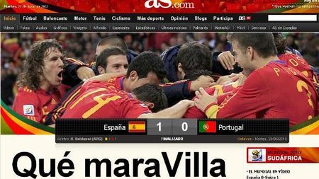 Spania  - Paraguay în sferturile CM!** AS: "Ce minunăție"