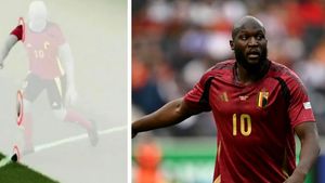 Imaginea de la VAR, în care doar „unghiile” lui Lukaku sunt în ofsaid față de poziția lui Drăgușin, a fost interpretată într-un mod unic de comentatorul lituanian al partidei România - Belgia 0-2!