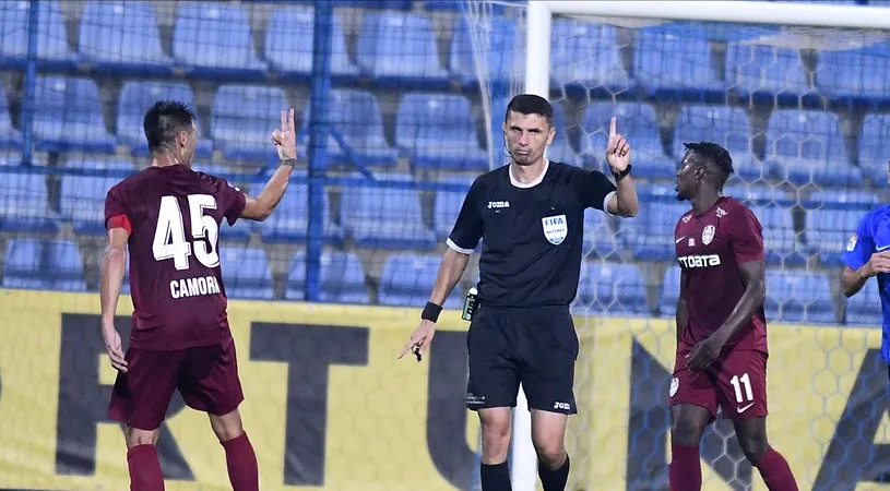 Marcel Bîrsan, gafe în serie la Viitorul - CFR Cluj! Echipa lui Dan Petrescu a egalat după un penalty văzut doar de arbitru | FOTO & VIDEO