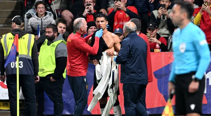Momente de groază trăite de Cristiano Ronaldo. Portughezul a fost umplut de sânge și a avut nevoie de îngrijiri medicale