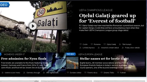 Oțelul, subiect principal pe site-ul UEFA: „Partea grea abia acum începe!”** Vezi materialul forului european
