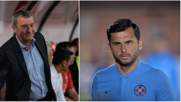 Rednic și Dică, față în față după "războiul" din săptămâna Marelui Derby. Imaginea care nu mai are nevoie de cuvinte: gestul făcut de cei doi când s-au văzut pe marginea terenului. FOTO