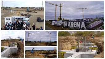 Prima ”vizită de lucru” la noul stadion care se construiește în Târgoviște. Detalii din proiect. Valoarea investiției depășește 55 milioane de euro