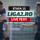 Liga 2, etapa 15 | Patru meciuri se dispută ACUM, la Baia Mare, Slatina, Clinceni și Dumbrăvița. S-a înscris din minutul 2