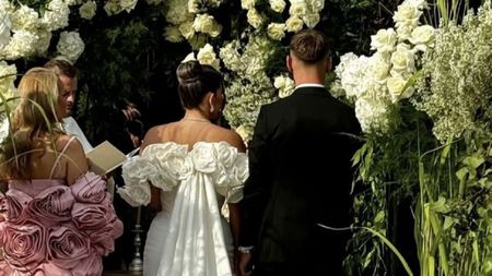 Cum arată soția lui Marius Șumudică! Liliana a atras toate privirile cu apariția ei de la nunta lui Denis Drăguș
