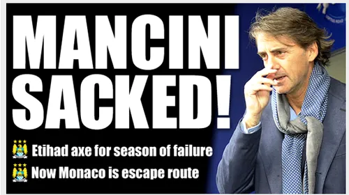 OFICIAL: a plecat Roberto Mancini!** Vine Manuel Pellegrini?
