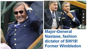 Năstase, "dictatorul" modei de la Wimbledon. A stat în Loja Regală îmbrăcat în uniforma de general-maior român. "Seamănă cu un dictator sud-american", s-au distrat englezii | FOTO