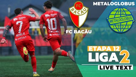 FC Bacău – Metaloglobus începe la ora 13:30. E ultimul meci al zilei în Liga 2