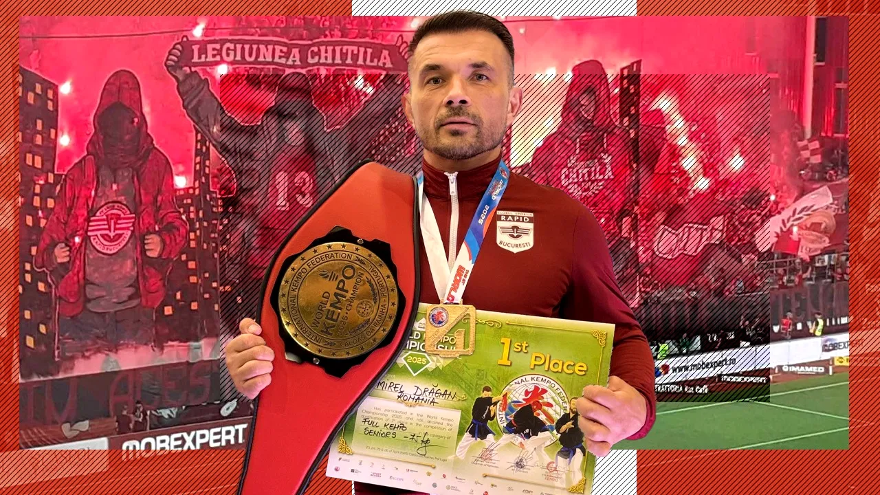 Rapidiștii au dat lovitura înaintea derby-ului cu FCSB! Celebrul suporter din Giulești a devenit campion mondial și îl amenință pe Gigi Becali: „Vom câștiga și va sări tribuna în aer”. EXCLUSIV