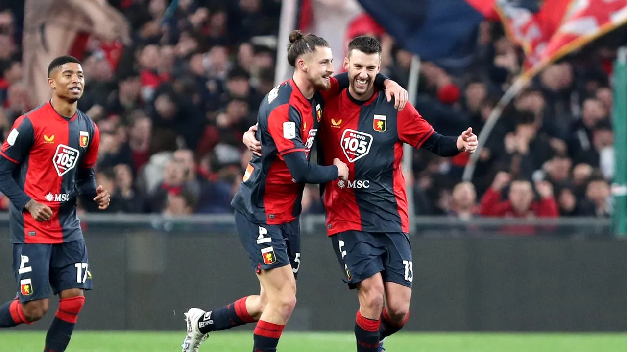 Radu Drăgușin, încă o prestație bună în Serie B! Ce au făcut cei trei români de la Genoa în duelul cu Cagliari, fosta echipă a lui Răzvan Marin