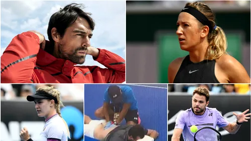 Azarenka, în lacrimi. Kokkinakis, ghinionist. Bouchard, gata de cel mai 'mișto' duel. Ce a speriat-o pe Osaka, cum a intrat în istorie Chardy și ce a adus marțea pentru Djokovic și Wawrinka. Ziua a 2-a de Australian Open, în 7 repere