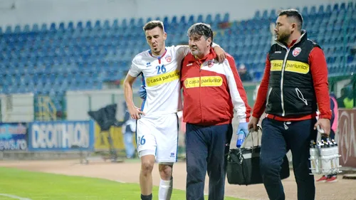 Verdict dur pentru accidentarea lui Răzvan Oaidă din meciul cu Viitorul. Enache spune cât va lipsi mijlocașul: 