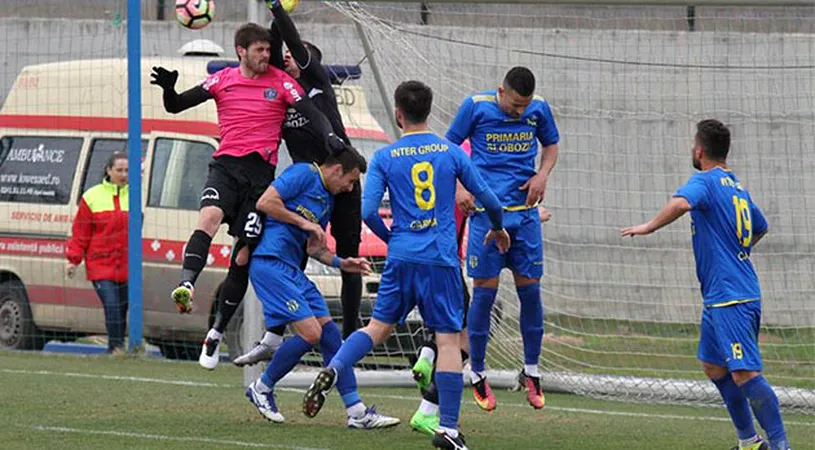 Unirea Slobozia, egala Viitorului într-un amical disputat la Ovidiu.** Ialomițenii au ratat victorie în fața liderului Ligii 1 în ultimele minute