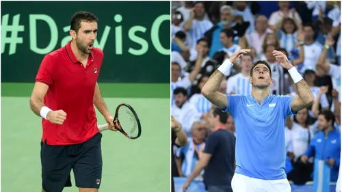 Croația și Argentina se află la egalitate în finala Cupei Davis: 1-1 după o zi captivantă. Victorii cu emoții pentru Cilic și Del Potro 