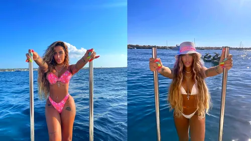 Sora lui Neymar Jr. se bucură de toate avantajele de a fi rudă cu starul milionar de la PSG! Opulența pe care a afișat-o Rafaella în Ibiza | GALERIE FOTO