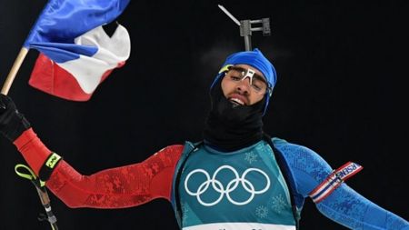 Titlu olimpic decis la centimetru! Martin Fourcade a devenit dublu campion la PyeongChang, după un plonjon la finalul probei cu start în bloc