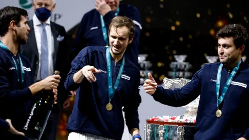 Rusia, noua campioană a Cupei Davis! Cum a sărbătorit Daniil Medvedev câștigarea „Salatierei de argint