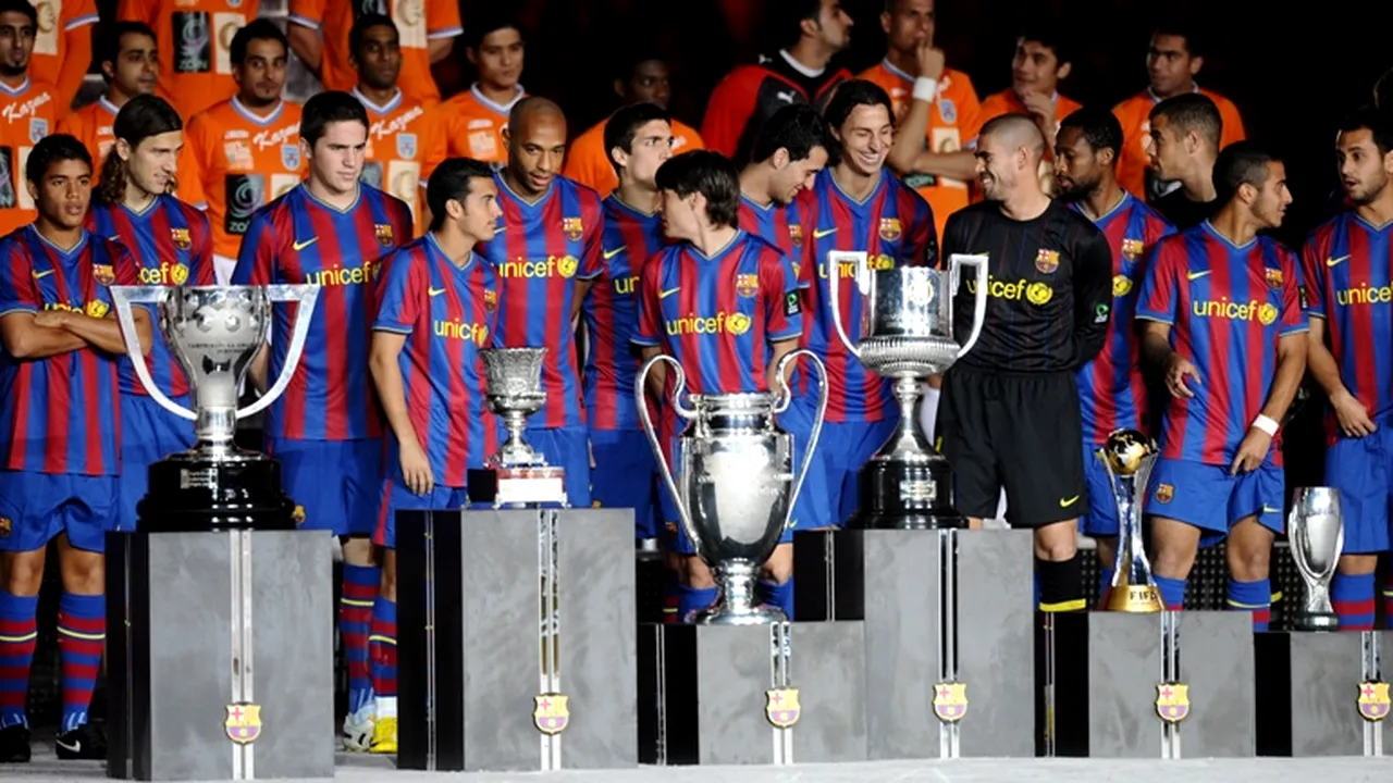 Barcelona le va prezenta cele 6 trofee cucerite în 2009** fanilor de pe Nou Camp